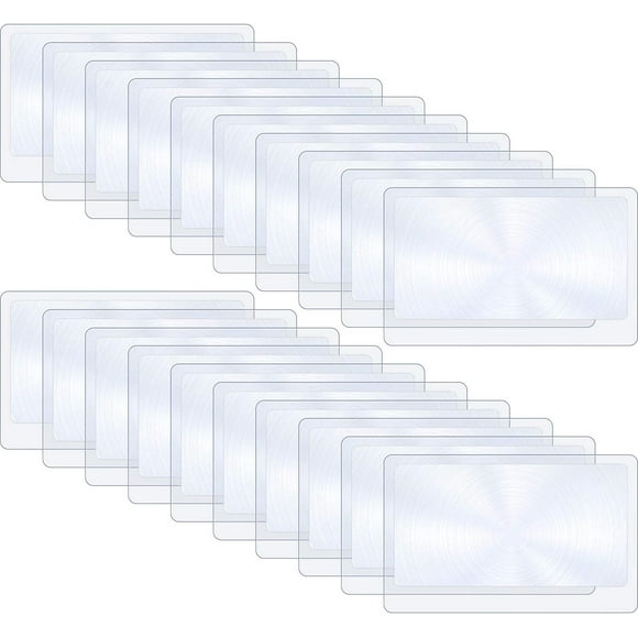 3X Fresnel Lens Bulk Credit Card Magnifier Pocket Size Wallet Magnifier Lenses Card Thin Portable Lenses for Jewelry Loupe Reading or Fire Starter(20 PCS)