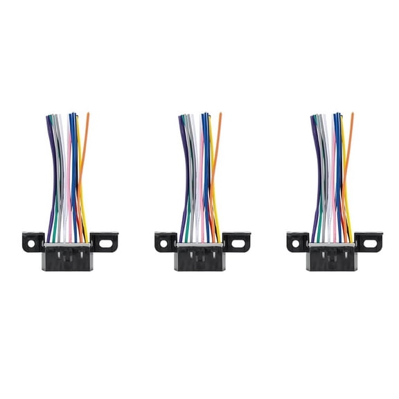 3X Full 16 Pin J1962F OBD2 Female to Male DIY Fixed Harness Adapter Connector Plug Dash Port Cable,3 x Wire Harness Connector