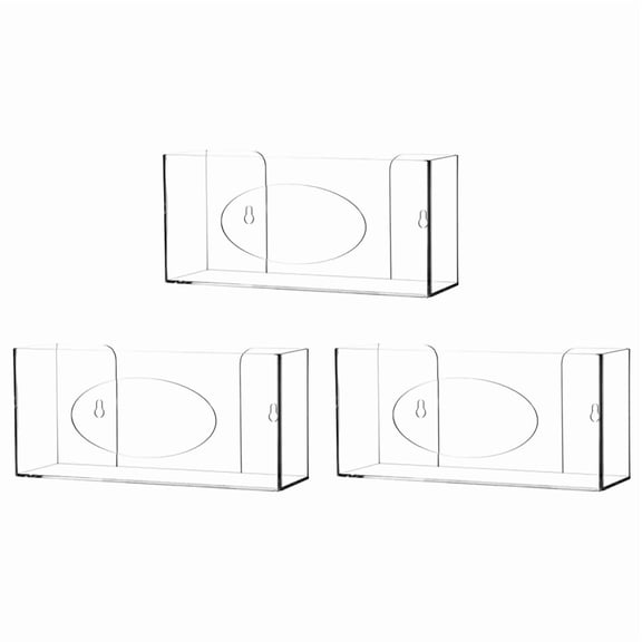 3X Glove Box Holder Glove Dispenser Wall Mount, Acrylic Gloves Dispenser Clear Disposable Glove Holder Glove Rack