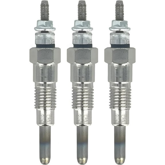 3X Glow Plug M87919 AT110814 Compatible with John Deere Gator 4X2 6X4 F915 F925 F935 4020 2500 X495 X595 for Yanmar 3TNE74 3TN66 3TNA72 for Massey Ferguson 1010 1020 1030 1035 129155-77800 3284128M1