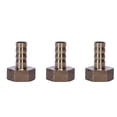 thumbnail image 1 of 3X Gold Brass Fitting 10mm Hose Barb 1/2 Inch NPT Female Thread Straight Connector, 1 of 6
