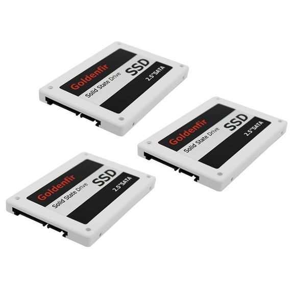 3X Goldenfir SSD 128GB SSD 2.5 Hard Drive Disk Disc Solid State Disks 2.5Inch Internal SSD,3 x 2.5inch Hard Drive Disk Disc,White