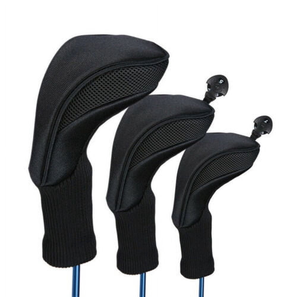 3X Golf Club Head Covers Set Long Neck Driver 1/3/5 Fairway Woods Headcovers