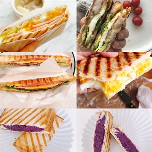 3X Grilled Sandwich Maker,Bread Toast Breakfast Machine,Hot Pan,Nonstick Aluminum Flip Pan,Kitchen Tool