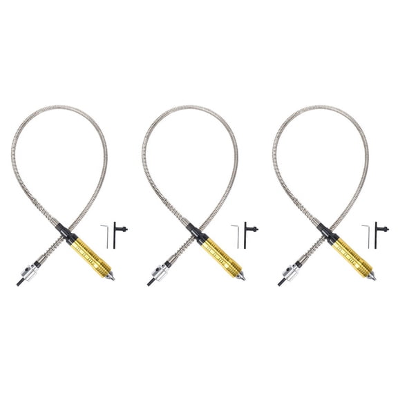 3X Grinder Tool Flexible Flex Shaft Fits + 0.3-6.5mm Handpiece for Style Electric Drill Tool