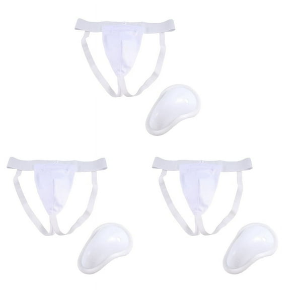 3X Groin Protector Cup Men, Boxing Kickboxing Muay Guard, Ventilated Adjustable, Karate Fighting Training L