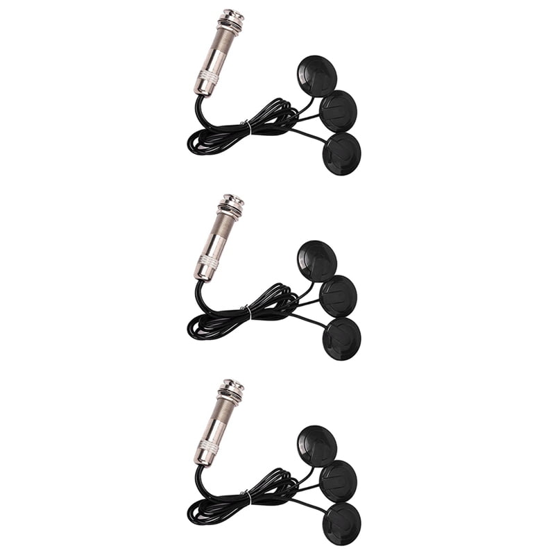 3X Guitar Pickup Piezo Contact Microphone Pickup 3 Transducer Pickup