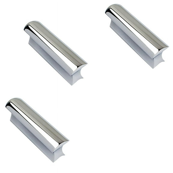 3X Guitar Slide Steel Solid Stainless Tone Bar Hawaiian Slider for Acoustic Electric Guitar Instruments(Chrome Color)
