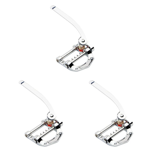 3X Guitar Vibrato Tailpiece Tremolo Flat Top Body Tremolo Unit Vibrato Bridge for , , LP, Electric Guitars(Silver),3 x Guitar Tremolo 3 x Spring 12 x fixing screws,Silver
