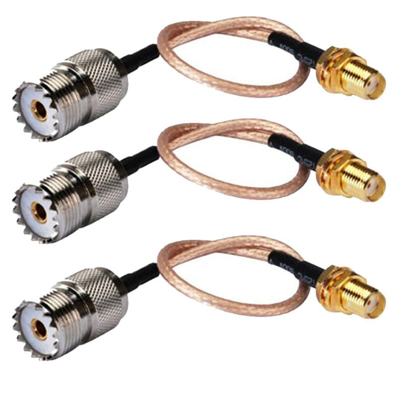3X Handheld Antenna Cable Adapter for UHF Base and Mobile Antennas SMA Female to UHF SO239