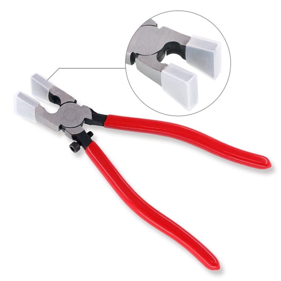 3X Heavy Duty Key Fob Pliers Tool, Metal Glass Running Pliers with Flat Jaws, Studio Running Pliers Attach Rubber Tips