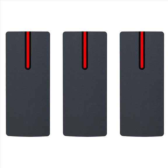 3X IP68 Waterproof IC Card Reader 13.56Khz Proximity Card Access Control Slave Reader Support Wiegand 26/34 Output,3 x Access Control Slave Reader,Black