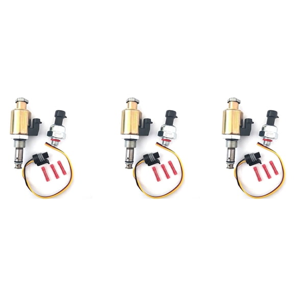 3X IPR/ICP Fuel Injection Control Regulator Valve for 1995-2003 7.3L 1807329C92,3 x IPR sensor 3 x ICP sensor 3 x Harness 9 x binding post,Silver
