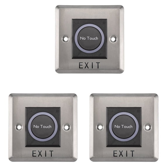 3X Infrared Sensor Switch No Contact Contactless Switches Door Release Exit Button with LED Indication,3 * Infrared Door Exit switch,picture color
