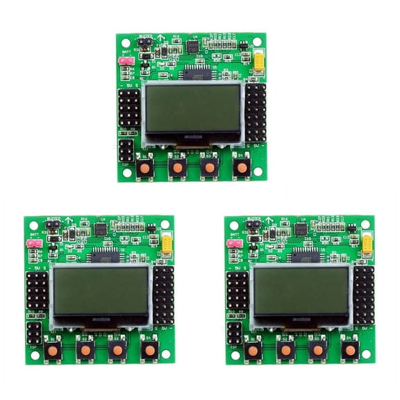 3X KK 2.1.5 Multirotor LCD Flight Controller Board V1.19S1PRO Quadcopter KK2 6050 MPU for FPV Racing RC Drone,3 x Flight Controller Board Kit,Green