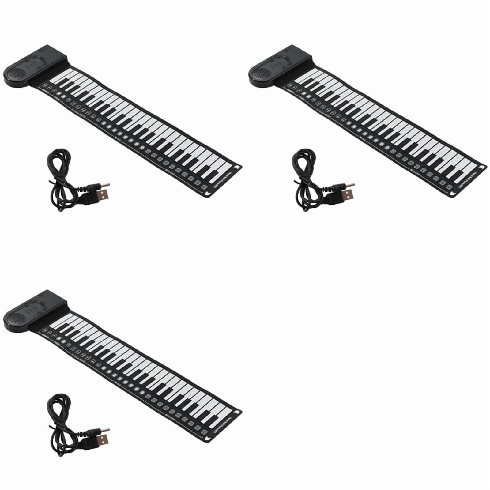 3X Keyboard Piano Roll Up Electric Piano for Beginners Foldable 49 Keys Electronic Piano