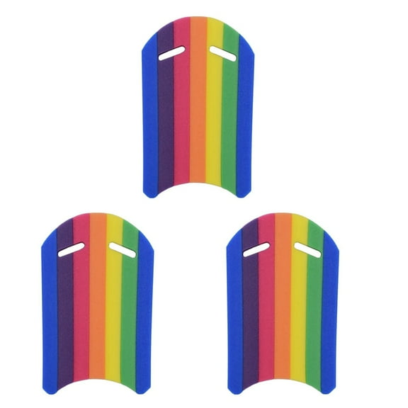3X Kids Adults Rainbow Swimming Kickboard Foam Float Kick Board Pool Training Aid Float Hand Foam Board Tool