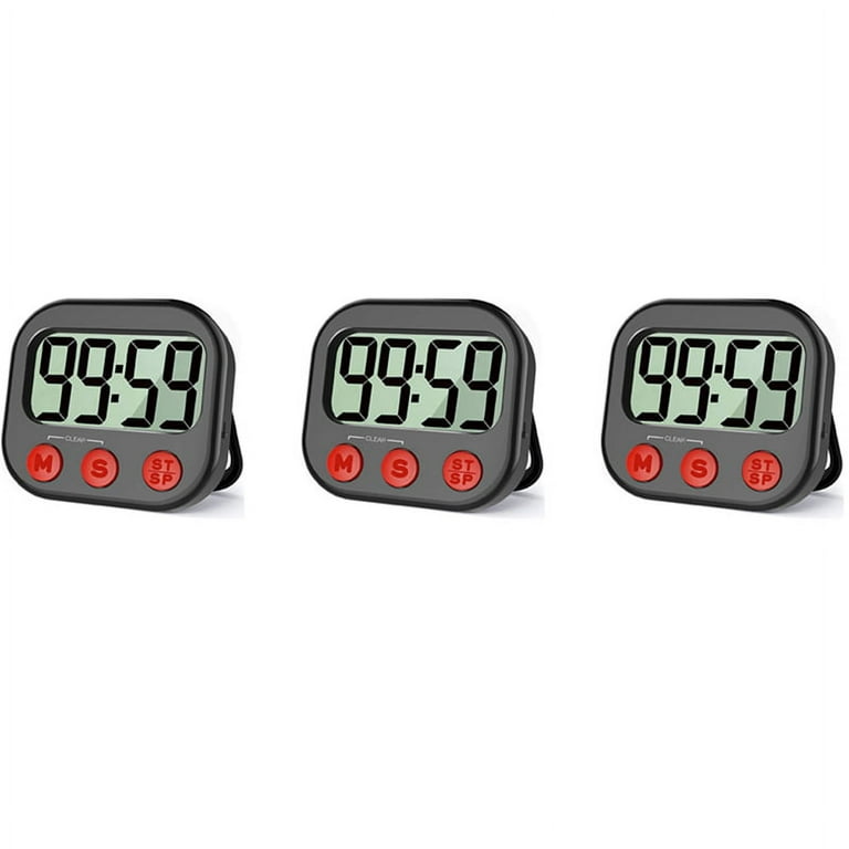 Kitchen Timer, Digital Visual Timer Magnetic Clock Stopwatch