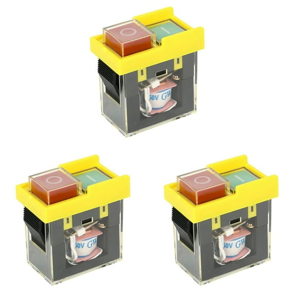 3X Kjd6 5E4 250V 6A Universal Safety Switch: Electromagnetic Waterproof, Against Power Outage Tool Switch, Start Button