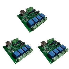 3X LAN Ethernet RJ45 IP WEB Remote Control Board with 4 Channels Relay UDP W5500 Networking Controller