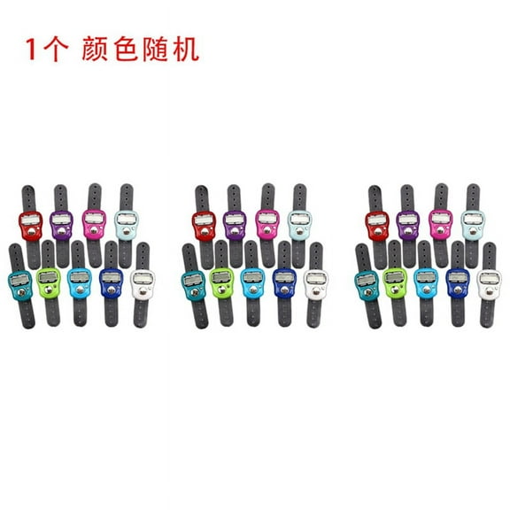 3X LCD Electronic Finger Hand Ring Knitting Row Tally Counter Pedometer Digital Hand Tally Counter Random Color