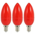 3X LED Candle Light Candle Light Bulbs Red Fortune Lamp God Lights
