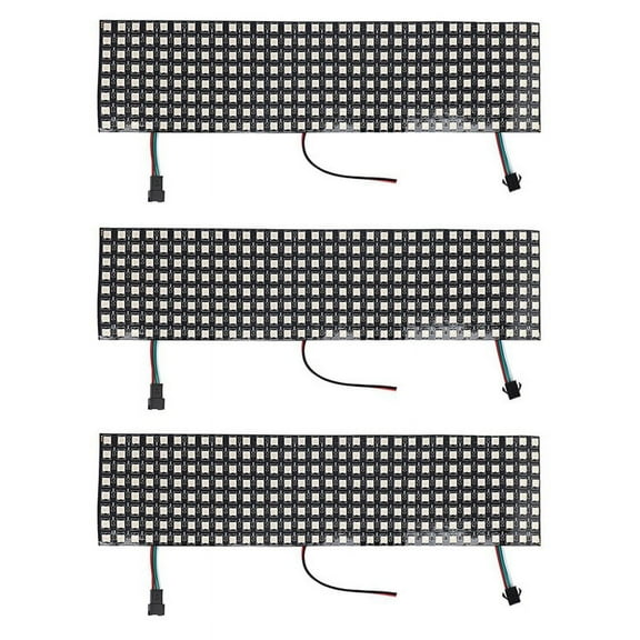 3X LED Matrix Panel, WS2812B RGB 832 Pixels Digital Flexible Dot Matrix Individually Addressable LED Display Screen