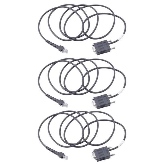 3X LS2208 RS232 Serial Cable CBA-R01-S07PAR for Symbol Barcode Scanner LS2208 6.5 Feet