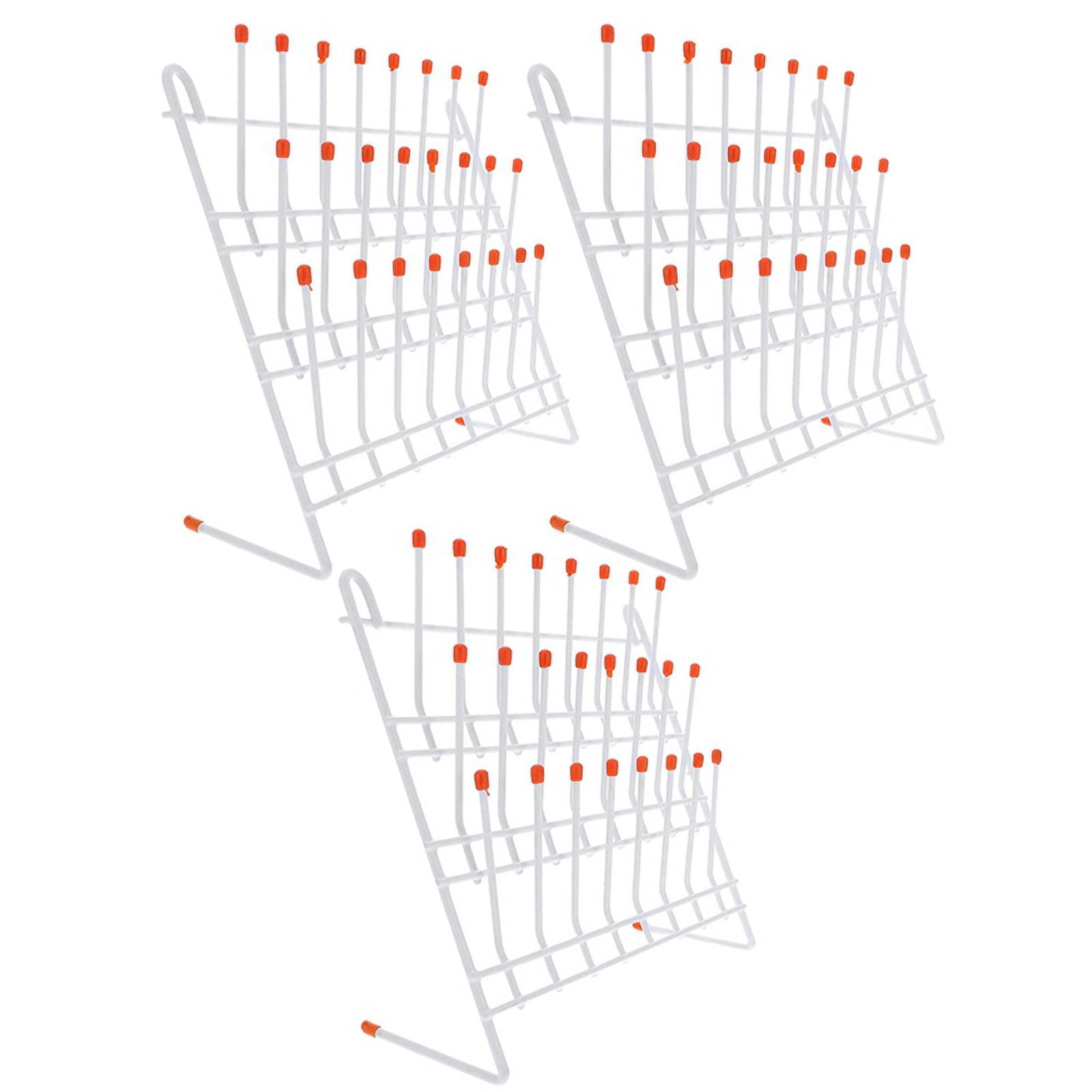 3X Lab Drying Rack 24 Pegs Glassware Wire Wall Mount/Freestanding Glass ...