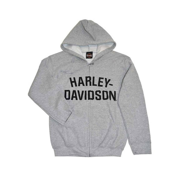 3X-Large Men's Hooded Sweatshirt Jacket, H-D Hoodie Gray (3XL) 30296640