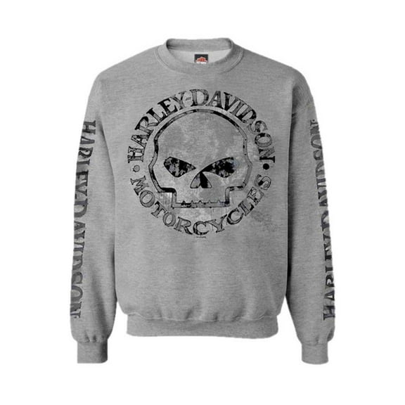 3X-Large Men's Pullover Crew Sweatshirt H-D Willie G Skull (3XL) 30296655