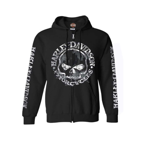 3X-Large Men's Zippered Sweatshirt Jacket, Willie G Skull (3XL) 30296647