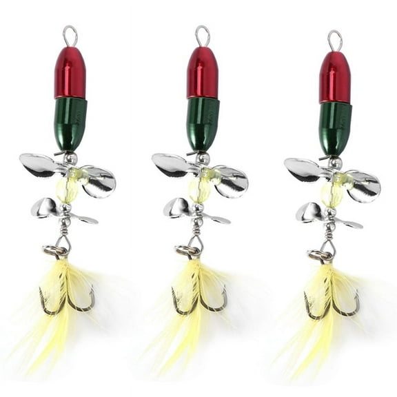 3X Long Casting Spinner Bait Fishing Lure Double Tail Propeller Trout Carp Catfish Artificial Ice Fishing Lures 10g