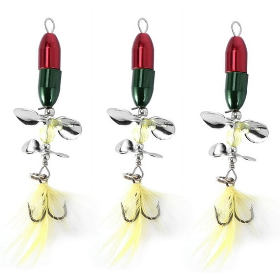 3X Long Casting Spinner Bait Fishing Lure Double Tail Propeller Trout Carp Catfish Artificial Ice Fishing Lures 10g