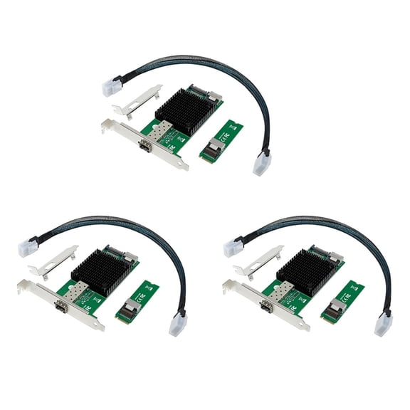 3X M.2 10G Server Network Card M.2 M X520-DA1 10G SFP+ Fiber Optic Industrial Computer Server Network Card JL82599EN