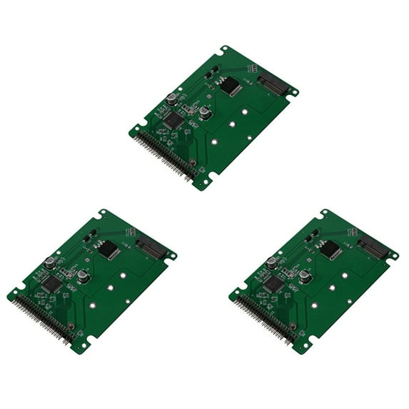 3X M.2 NGFF B+M Key SSD to 44 Pin 2.5 IDE Converter Adapter Card with Case