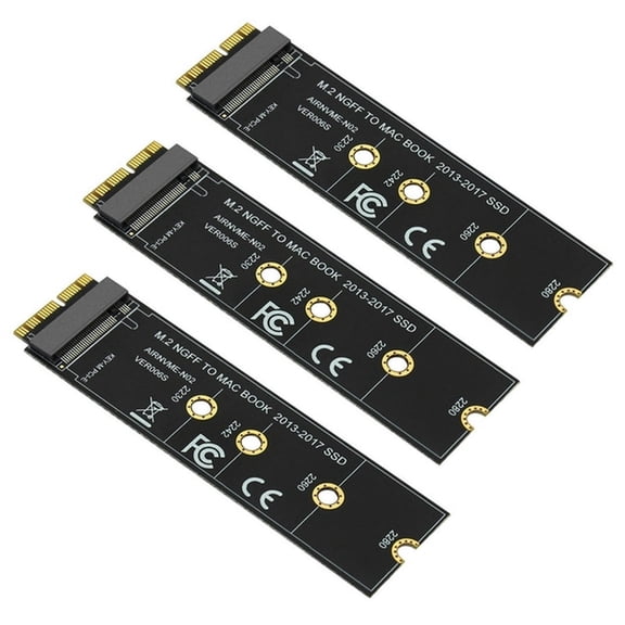 3X M.2 NVME SSD Convert Adapter Card For Air Pro Retina 2013-2017 NVME/AHCI SSD Kit For A1465 A1466 A1398 A1502