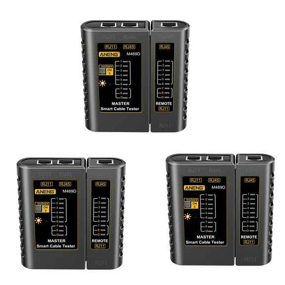 3X M469D RJ45 Cable Lan Tester Network Cable Tester RJ11 RJ12 CAT5 UTP LAN Cable Tester Networking Tool A,3 x M469D RJ45 Cable lan tester,Black