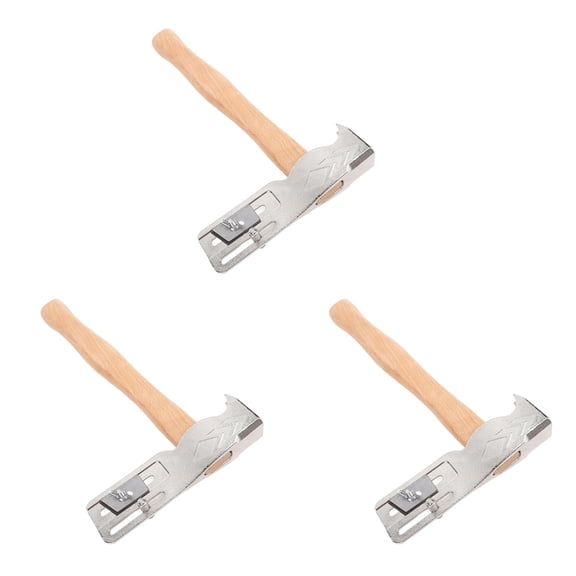 3X MWT005MH Roofing Hatchet, Magnet Roofing Hatchet, Carbon Steel Shingling with Wooden Handle, 13.4inch,3 x Nail hammer