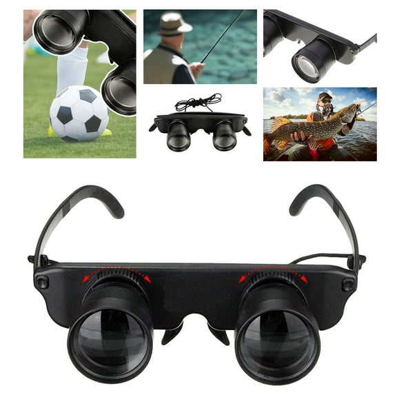 Professional 3X Magnification Binocular Glasses - HD Lens Hands-Free Design for Fishing, Birding, Sports & Opera, Portable Folding Eyewear for Concerts Theater Watching & Outdoor Activities