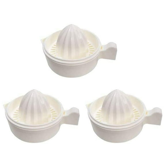 3X Manual Lemon Squeezer, Orange Juice Squeezer, Citrus Orange Manual Hand Juicer Lid Rotation Press Anti-Slip Reamer