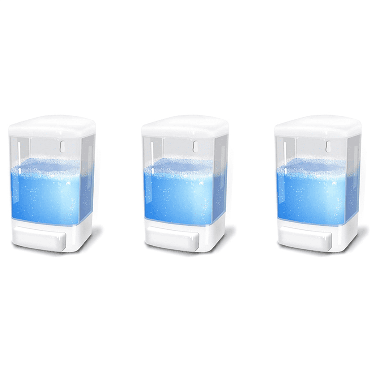 3X Manual Soap Dispenser 33.8Oz/1000Ml Wall Mount Soap Dispenser Bathroom Commercial Soap Dispenser