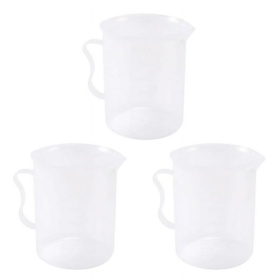 Measuring Jug 250mL Graduated Beaker Clear White Plastic Cup