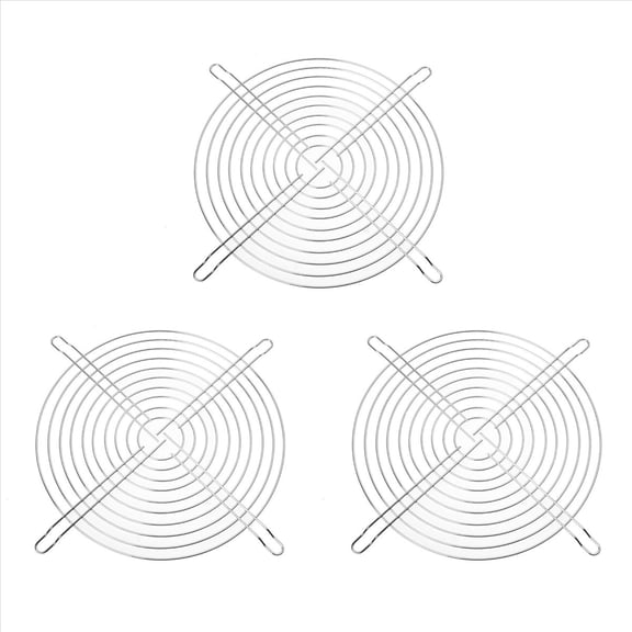 3X Metal PC Computer Case Fan Grill Finger Guard Protection 200mm,3x Fan Metal Finge,Silver Tone