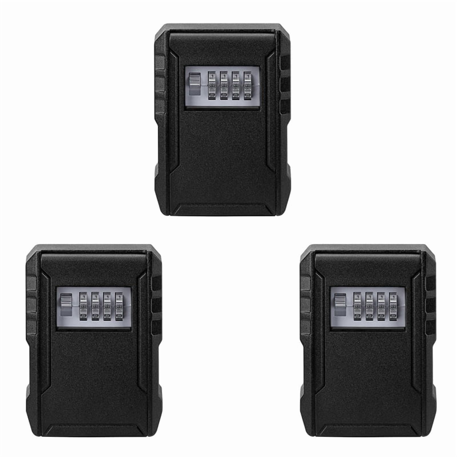 3X Metal Password Key Box Wall Mounted 4 Digits Password Storage Box ...