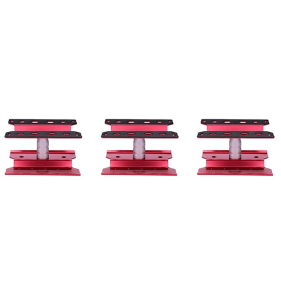 3X Metal RC Car Workstation Work Stand Repair 360 Degree Rotation for 1/8 1/10 1/12 1/16 Scale Models,Red