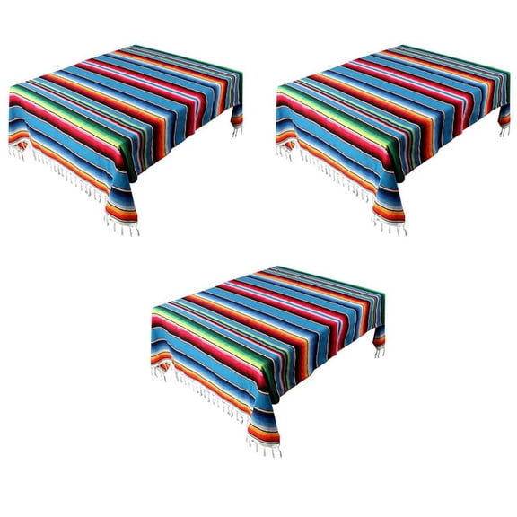 3X Mexican Blanket Sarape Picnic Rug Throw Tablecloth Hot Rod for Yoga , 120X180cm