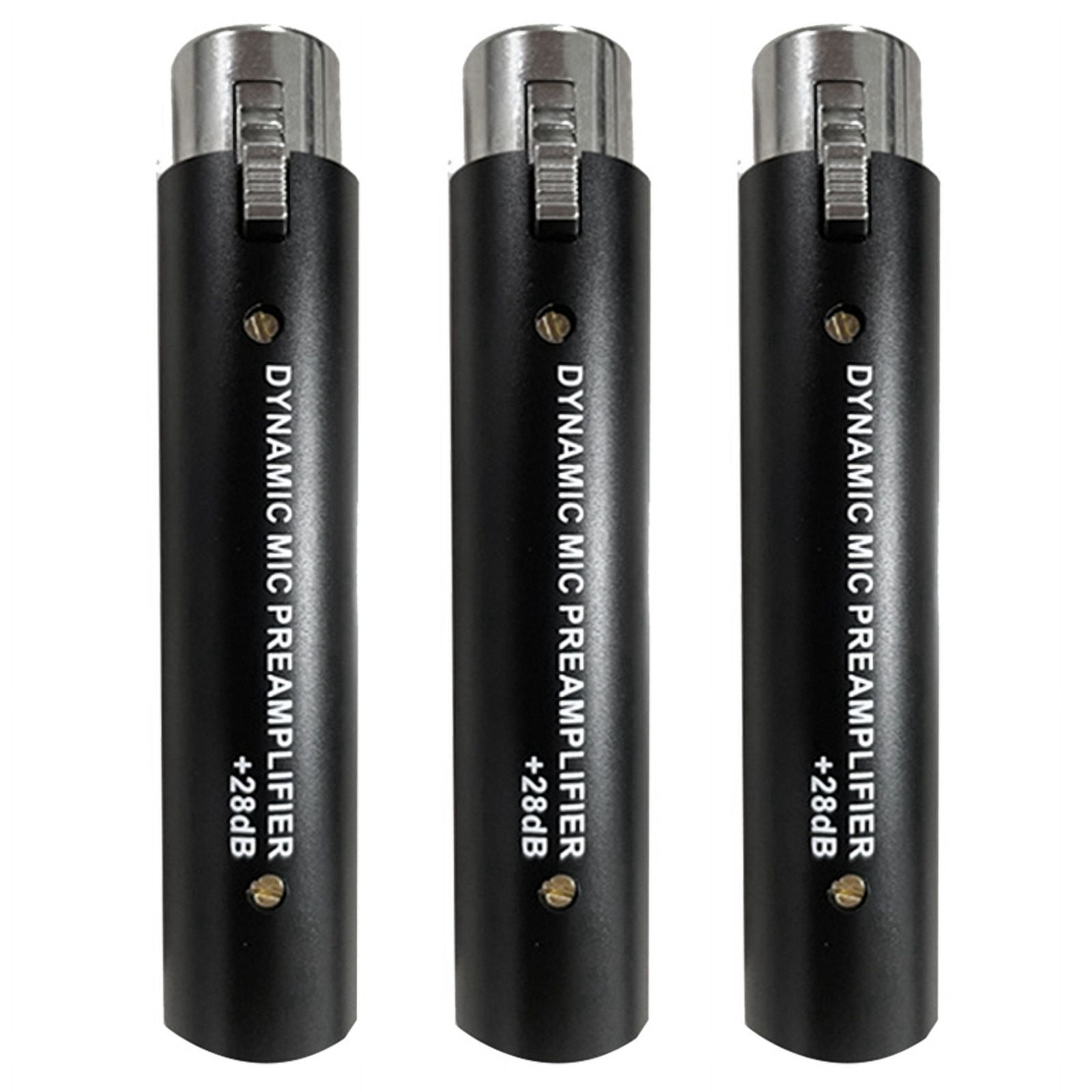 3X Microphone Preamplifier for DM1 Dynamic 28DB Gain Mic Amplifier for Dynamic and Passive Ribbon Microphones