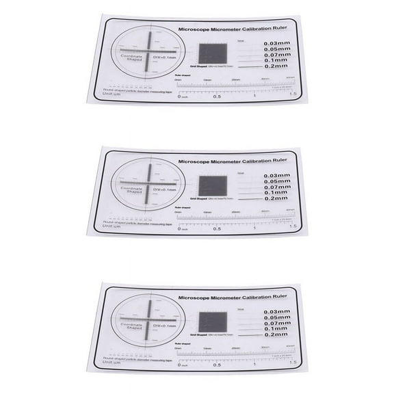 3X Microscope Correction Ruler Optical Sheet Detection Film Calibration Plate,B