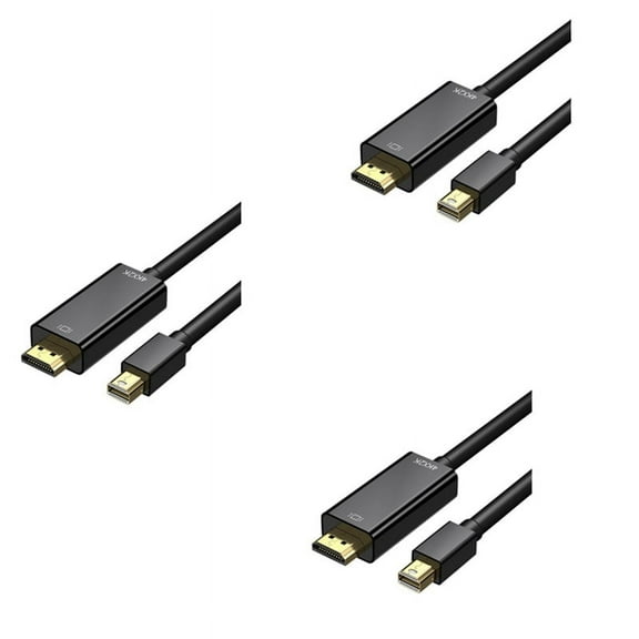 3X Mini DisplayPort to 4K Mini DP to 6 Feet Cable for Air/Pro, Pro/Dock, Monitor